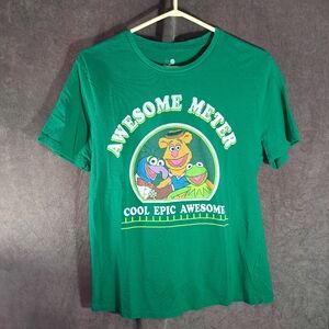 Disney The Muppets Awesome Meter Cool Epic Awesome Green Graphic Tee G- S